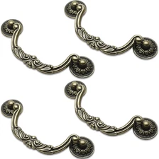 Uenhoy 4 Pcs 5 Inch Bail Handle Drop Pulls Vintage Drop Bail Drawer Pulls Antiqu