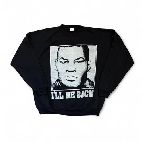 Vtg 90s Mike Tyson I’ll Be Back/Free Boxing Bay Club Crewneck Sweatshirt XXL - product listing photo