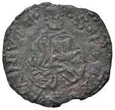 r81_057) FANO Gregorio XIII (1572-1585) Quattrino - DIFETTI