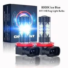 Pair H11 H8 Led Fog Light Bulbs 8000k Blue For Infiniti M37 M56 Qx56 Ex35 Fx35