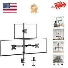 3 Monitor Desk Mount for 17 to 32 inch Screens, Fully Adjustable Triple Monit...