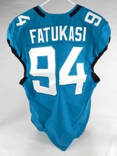 2022 Jacksonville Jaguars Folorunso Fatukasi #94 Game Issued Blue Jersey 46 282