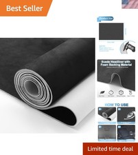 Luxury Black Synthetic Suede Headliner Fabric - 96" x 60" for Superior Finish