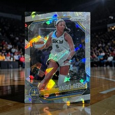 2025 Panini Prizm WNBA Angel Reese #92 Chicago Sky Cracked Ice Prizm