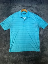 Greg Norman Play Dry Polo Shirt XL Blue Golf Performance Polyester Stretch