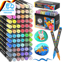 Nicety 72 Acrylstifte FüR Steine Wasserfest - Pinselspitze Acrylmarker FüR Stein