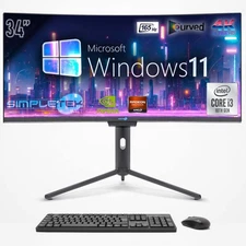 PC All In One Core I3 10Th 34" Win11 32GB 960GB GPU RTX4060 Curved 4K Gaming