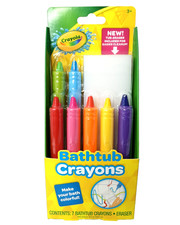 Crayola Bathtub Crayons 7ct with Tub Eraser Kids Bath Drawing Set New