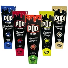 Pop Cones Variety Pack 2.0 - King Size, Unbleached - 5 Packs