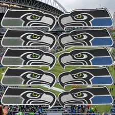 10 pcs Seattle Seahawks Vintage Modern Logo Size 3.0"x2.0" Sew Iron on Patches