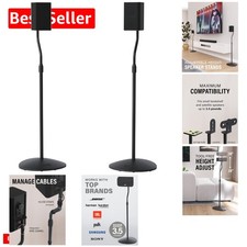 Universal Speaker Stands with L-Bracket  Keyhole Adapter - Easy DIY Assembly