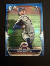 Zach Thornton 2023 Bowman Draft Chrome 1st Blue Refractor /150 #BDC-187 Mets RC
