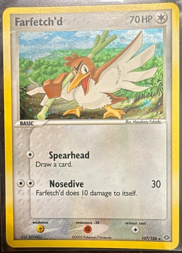 Farfetch'd (Secret Rare) 107/106 Emerald Holofoil Secret Rare LP Pokemon