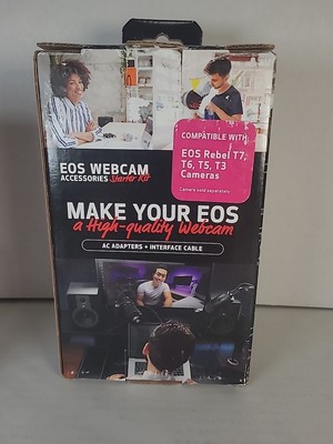 Canon EOS Webcam Accessories Starter Kit For EOS Rebel T7 T6 T5 T3 Cameras-NEW