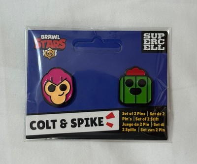 SDCC 2025 Exclusive   Supercell Brawl Stars Colt & Spike Enamel Pin Set - Rare