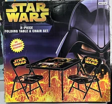 STAR WARS - 3 Piece Folding Table & Chair Set - 2005 - IDEA NUOVA - NEW in BOX
