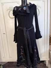 Women Griffolie Paris Dress Black Wool M