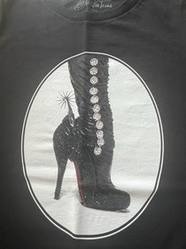 Dita Von Teese Fitted Glamonatrix Tour Shirt S Champagne Glass Pin Brooch Lot