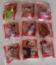 Lot of 9 McDonald's Corp TY Beanie Babies Happy Meal Toys 30-Year Anniversary