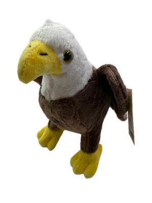 Plush fishing eagle white h 19 cm brown 1017201