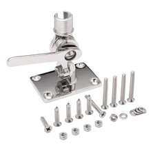 Marine VHF Antenna Mount Adjustable Base Ratchet For Boat 316 Stainless Steel