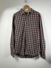 mens timerland Red Black White Checked Medium Shirt 0675 4