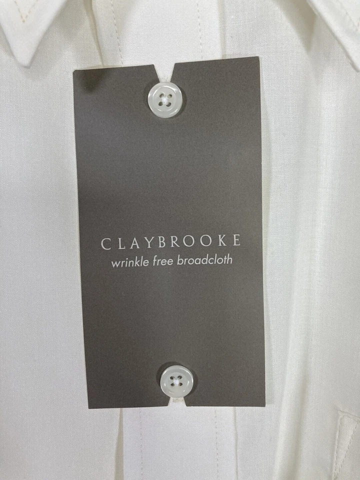 Claybrooke Wrinkle Free Button Down Dress Shirt (Men’s Size 18 1/2-34/35) • NWT - Image 4 of 4