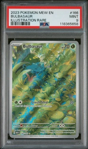 Pokémon Bulbasaur Sv: Scarlet & Violet 151 166/165 PSA 9 Illustration Rare Holo