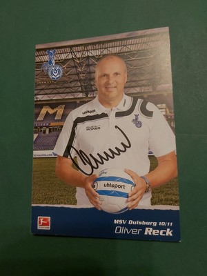 MSV Duisburg, O. Reck, autograph card, football 
