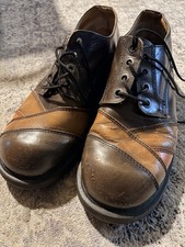 Vintage 1990s Dr. Martens 8290   Made in England   Two-Tone Leather Oxfords