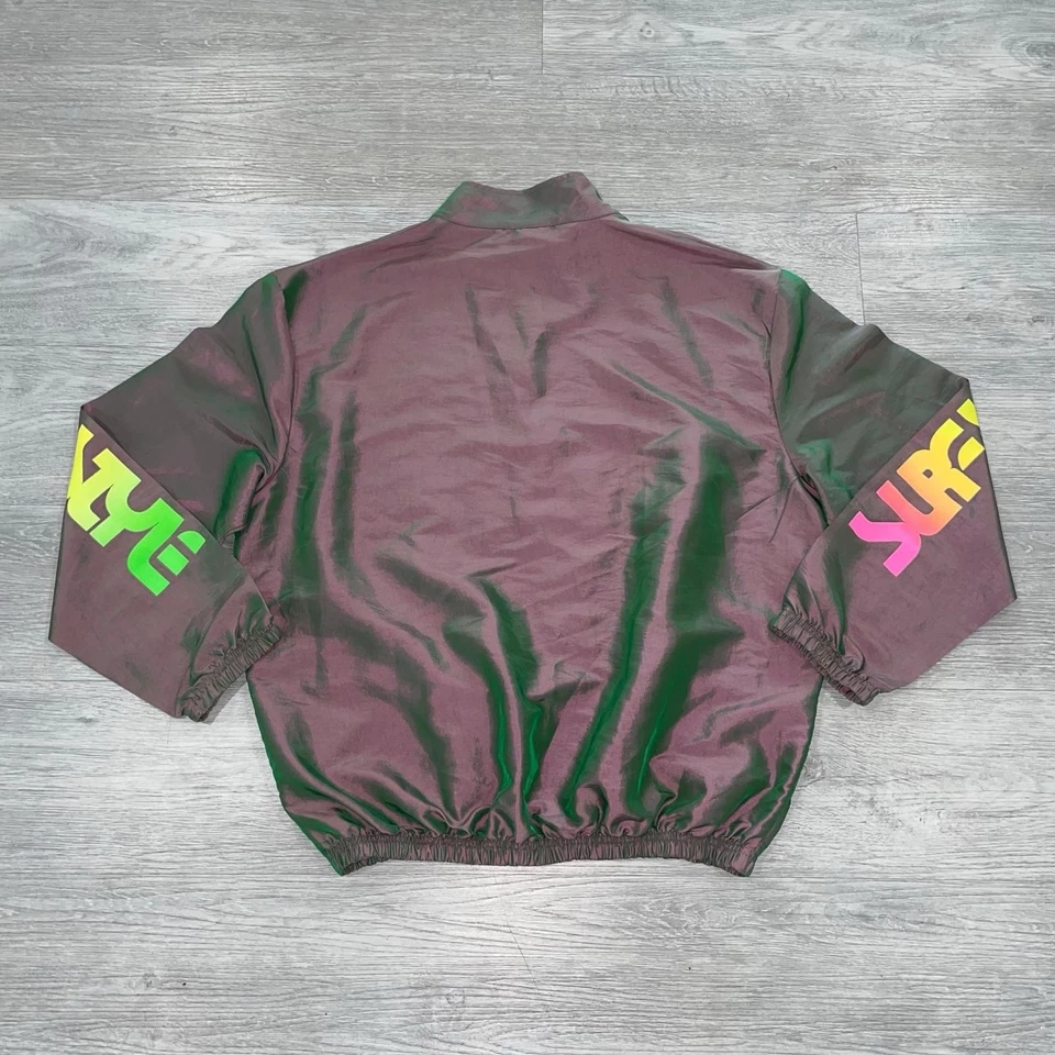 Surf Style Windbreaker Adult Large Interplanetary Body Gear Iridescent Jacket - Image 2 of 4