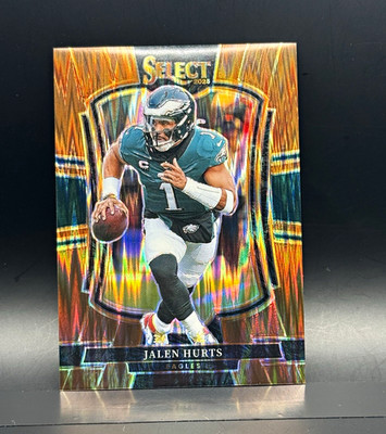 Panini Select 2025 Jalen Hurts Eagles Premier Level Tri-Color Prizm #190/299
