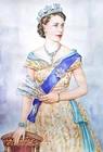 11,69 × 16,53" ~ Young Elizabeth II ~Queen~ watercolor SIGNED/DATED