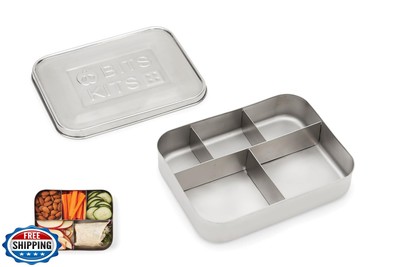 Bits Kits Stainless Steel Bento Box Lunch and Snack Container for Kids and Ad