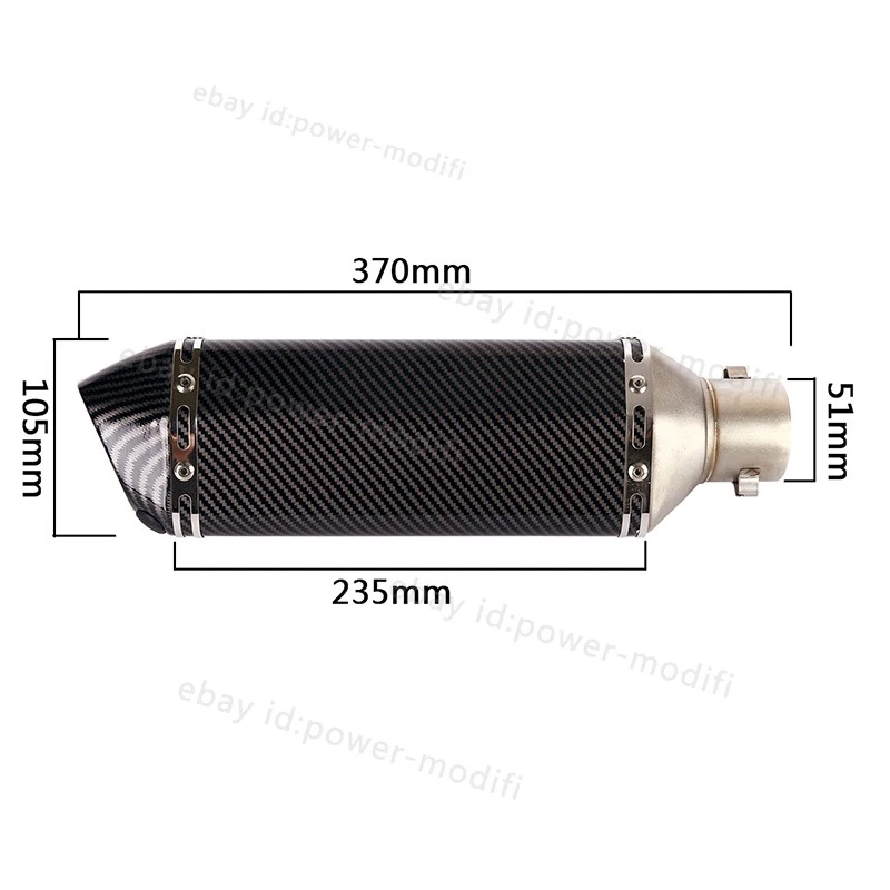 Silenciador preto para Honda CBR600F4i 2001-2007 pontas de escape tubo de ligação média - Imagem 2 de 4