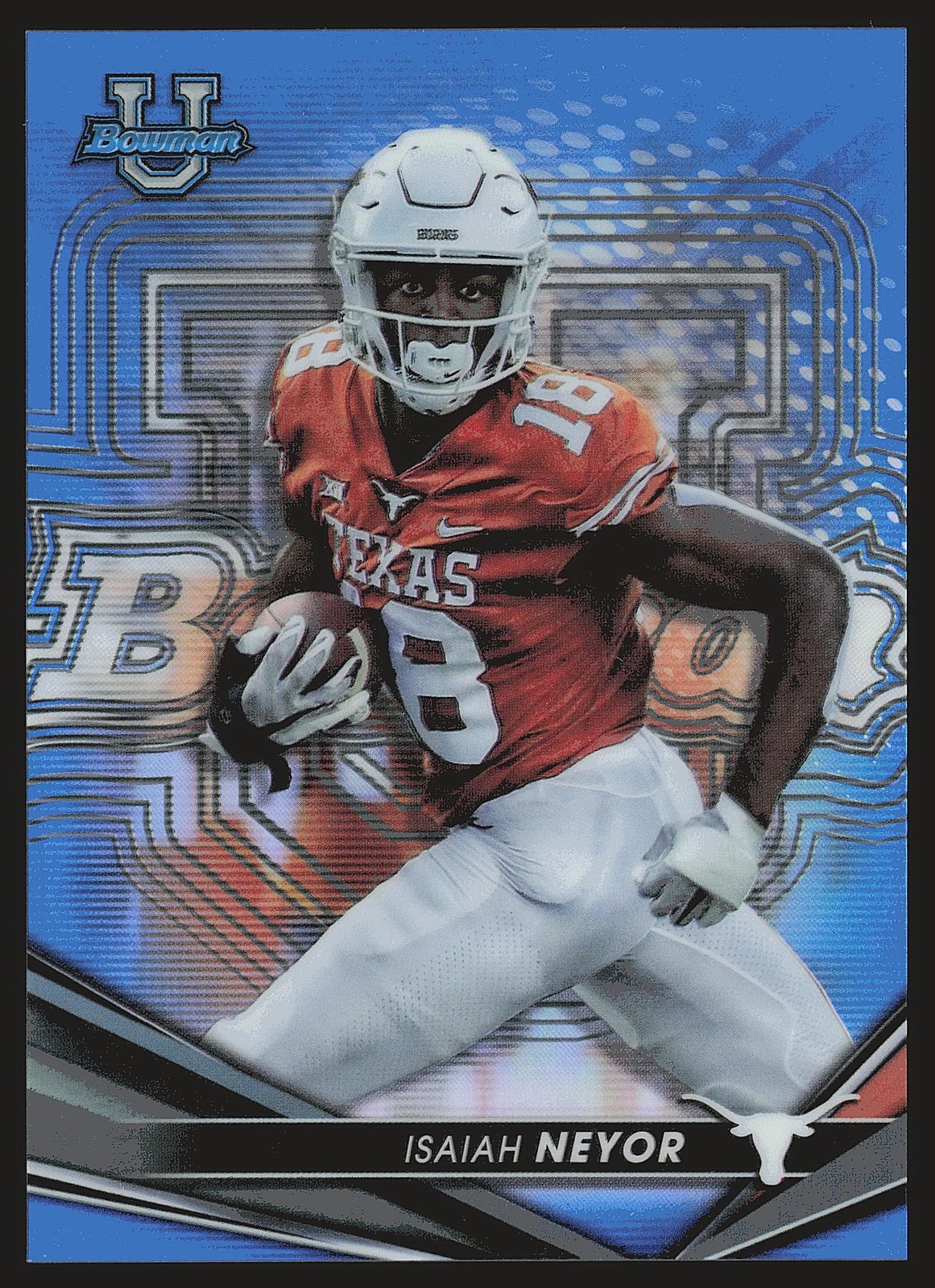 2022-23 Bowman's Best University #4 Isaiah Neyor Blue #/150 SN