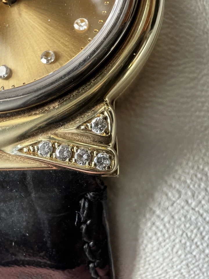 RARITÄT – JUNGHANS MEGA – EDITION – GOLD 585 – DIAMANTEN – FUNKUHR – Damenuhr - Bild 2 von 4