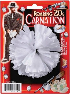 Gangster Carnation Flower 20's Mob Fancy Dress Up Halloween Costume Accessory