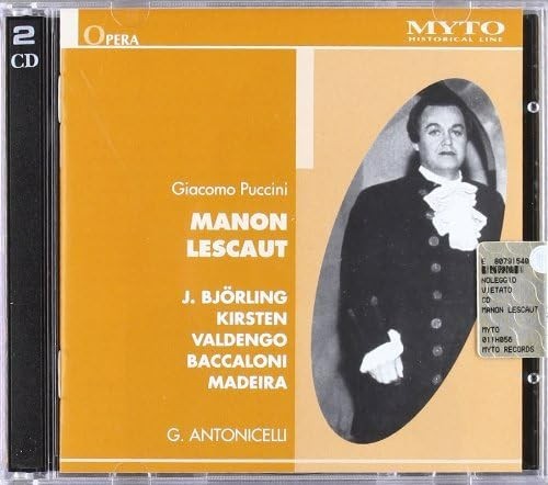 Puccini Manon Lescaut Jussi Bjorling Live 1949 Met Opera 2 CD *NEW & SEALED*