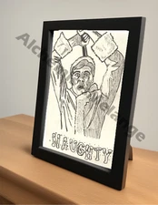 Printable Art: "Naughty" - Silent Night Deadly Night inspired Instant Download