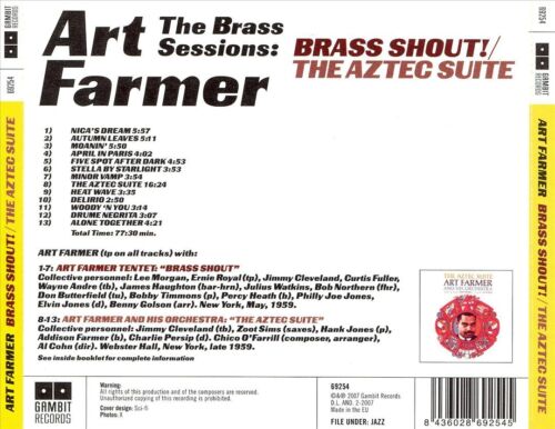 ART FARMER TENTET/ART FARMER AND HIS ORCHESTRA BRASS SHOUT/THE AZTEC SUITE NEW C - Foto 1 di 1