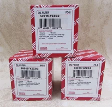 3 PACK Genuine Toyota 90915-YZZG2 Oil Filters, Engine Oil Filter