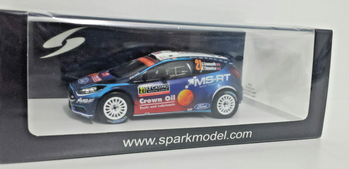 5x Spark Ford Fiesta WRC Plus - Lorenzo Bertelli - Saisons 2017-2019 - Échelle 1/43 (Rare)