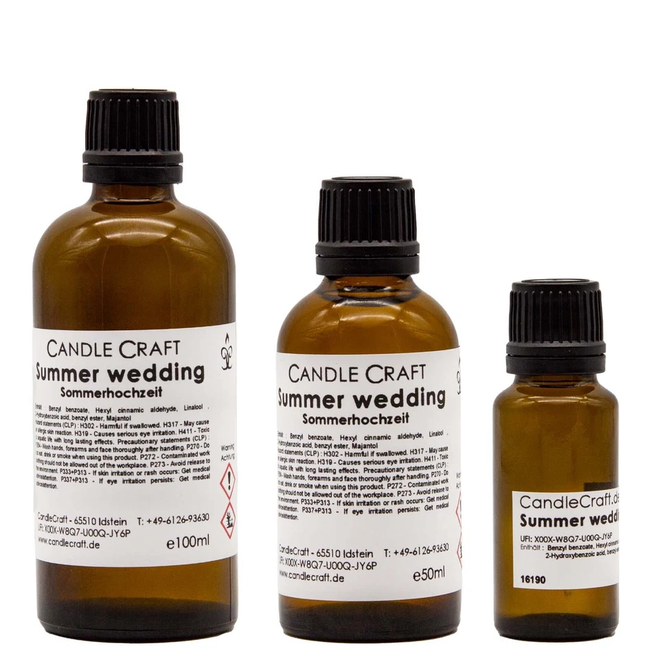 CANDLECRAFT Summer Wedding/Sommerhochzeit Duftöl CC-16190 Premium Qualität Kerzenduftöl