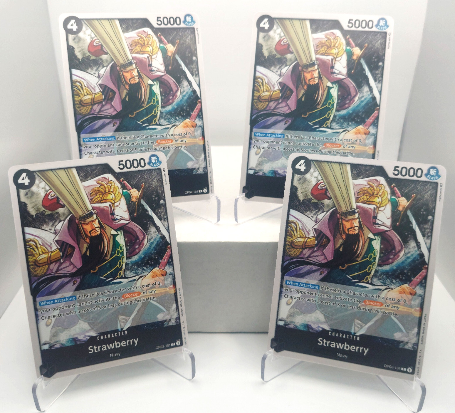 Strawberry Playset - OP02-101 x4 - Paramount War - One Piece TCG - Englsih