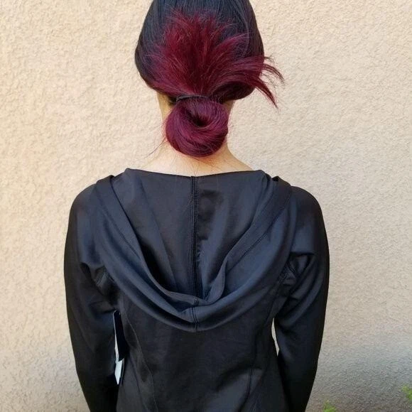 NYDJ City/Sport Fitted Athletic Hoodie Thumb Hole Size M - Image 3 of 4