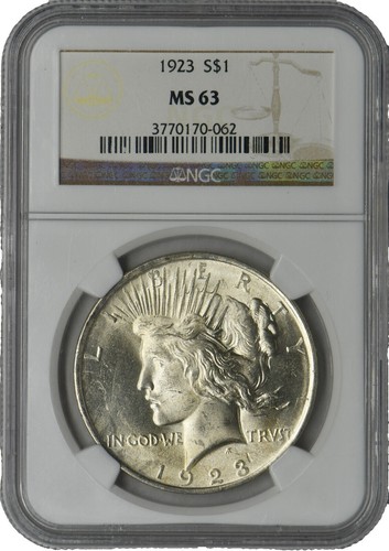 1923 $1 Peace Silver Dollar - Luster - NGC MS 63 - SKU-X2760 | eBay