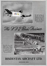 INDIAN AIR FORCE HT-2 BASIC TRAINER HINDUSTAN AIRCRAFT LTD BANGALORE 1955 AD