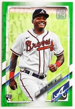 Cristian Pache 2021 Topps Series One 187 Green Wave Prizm RC 70th SP 395/499