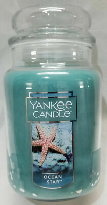 Yankee Candle OCEAN STAR Large Jar 22 Oz Blue Housewarmer New Wax Fresh